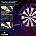 Mission Darts Samurai 4 Professional Bristle Dartboard