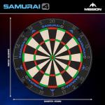 Mission Darts Samurai 4 Professional Bristle Dartboard