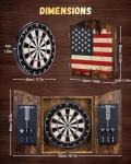 Yirinatek Vintage Dart Board Cabinet Set with Darts