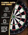 Yirinatek Vintage Dart Board Cabinet Set with Darts