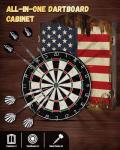 Yirinatek Vintage Dart Board Cabinet Set with Darts