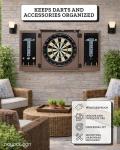 Play Platoon Weatherproof Dart Board Cabinet with Scoreboard