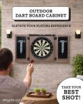 Play Platoon Weatherproof Dart Board Cabinet with Scoreboard
