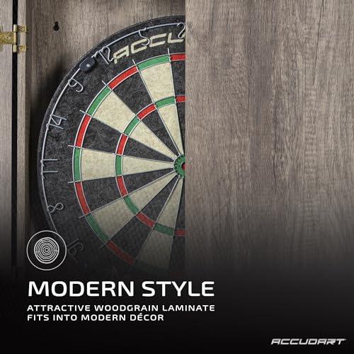 Accudart Match Pro Dartboard Cabinet with LED Lighting