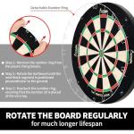 Professional Bristle Dartboard with 12 Steel Tip Darts