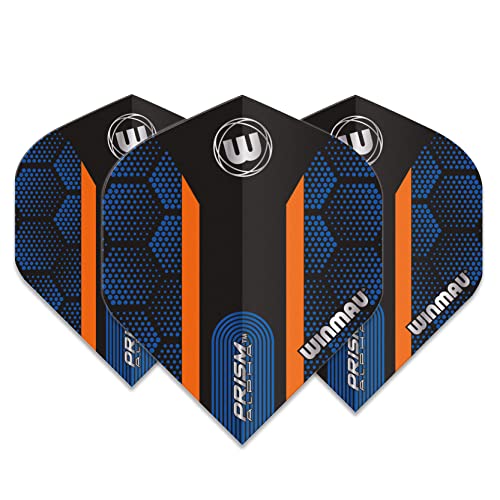 Winmau Prism Alpha Hexagon Dart Flights - Blue & Orange