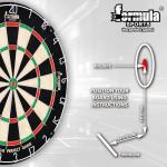 Professional Bristle Dartboard with 12 Steel Tip Darts