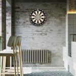 Professional Bristle Dartboard with 12 Steel Tip Darts