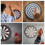 PATIKIL 12 Pack Dart Flights - Black & Purple