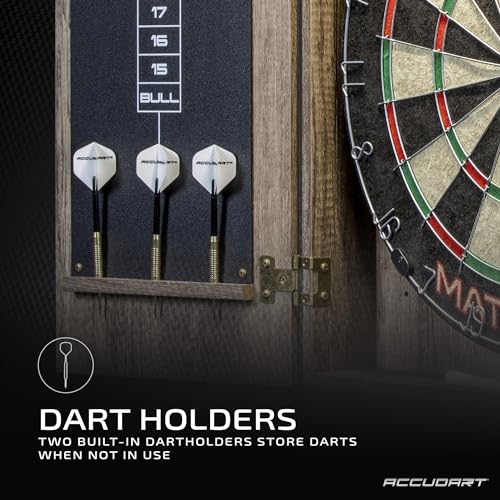 Accudart Match Pro Dartboard Cabinet with LED Lighting