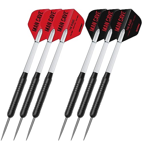 Winmau Man Cave Dartboard Game Set with Dartboard, Dart Cabinet, Arrows and Throwing Line