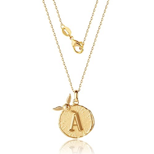 Golden Snitch Initial Necklace - 18