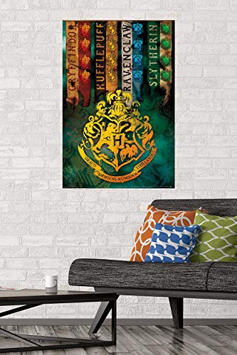 Harry Potter House Crests Wall Poster, 22.375" x 34