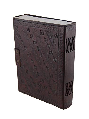 Blue Stone Leather Journal with Clasp (Brown)