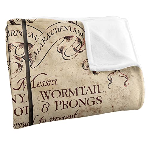 Marauder's Map Silky Touch Harry Potter Throw Blanket