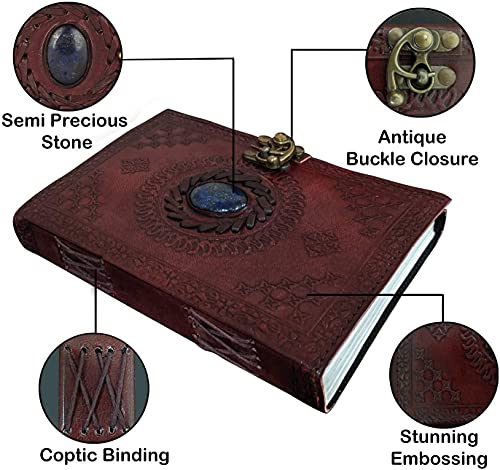 Handmade Harry Potter Leather Journal with Buckle Closure