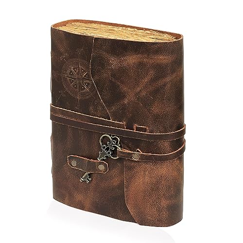 Vintage Leather Harry Potter Journal with Deckle Edge Paper