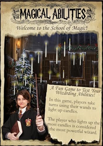 20 PCs Floating Candles with Wand, Harry Potter Christmas