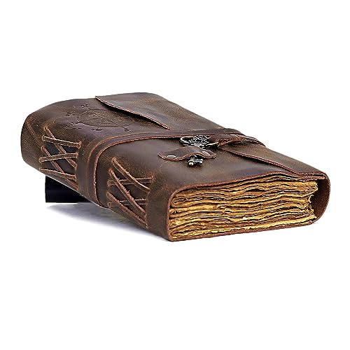 Vintage Leather Harry Potter Journal with Deckle Edge Paper