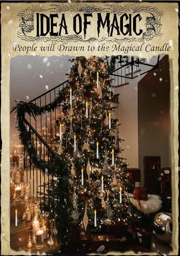 20 PCs Floating Candles with Wand, Harry Potter Christmas