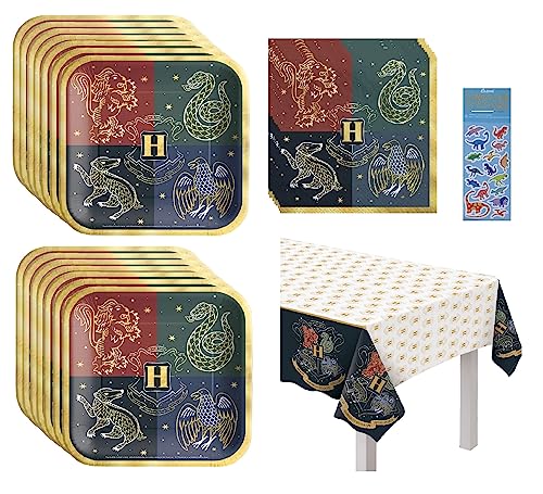 Harry Potter Hogwarts Party Bundle - Plates, Napkins, Cover