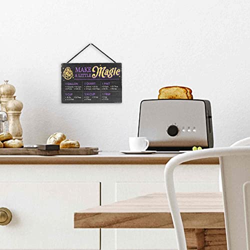 Harry Potter Wood Measuring Sign - Magical Cooking Chart