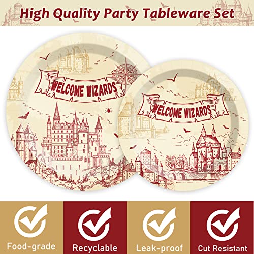 96-Pc Wizard Party Tableware Set: Plates & Napkins