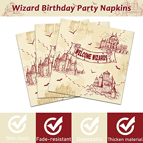 96-Pc Wizard Party Tableware Set: Plates & Napkins
