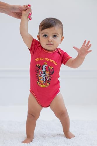 Harry Potter Baby Boys 4-Pack Bodysuits 3-6 Months