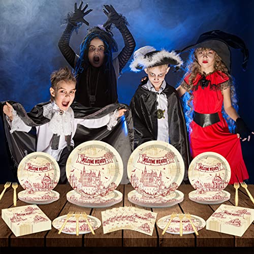 96-Pc Wizard Party Tableware Set: Plates & Napkins