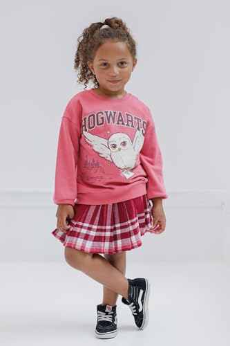 Harry Potter Plaid Pink/Maroon Girls Fleece Set