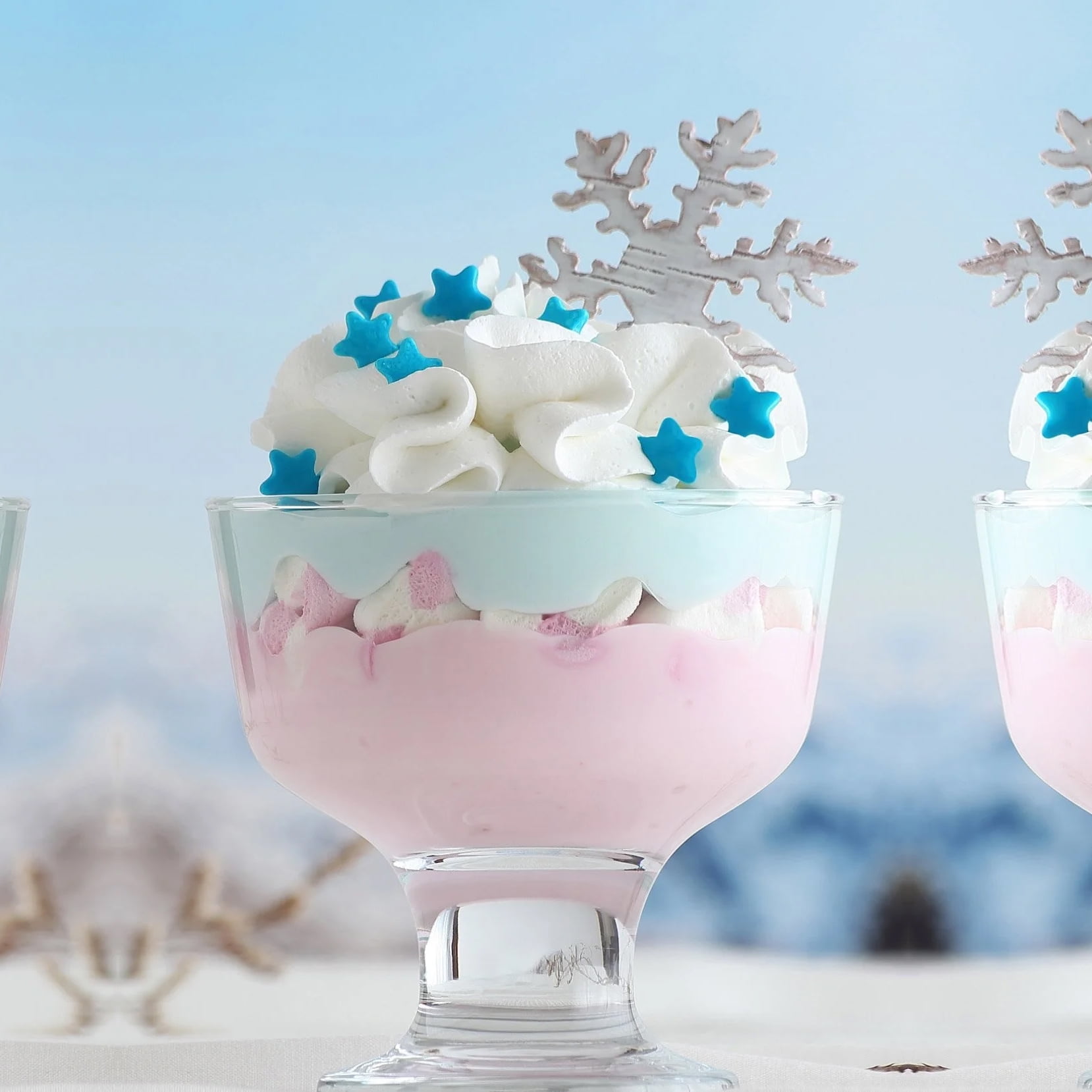 LAV Clear Glass Ice Cream Bowls Set