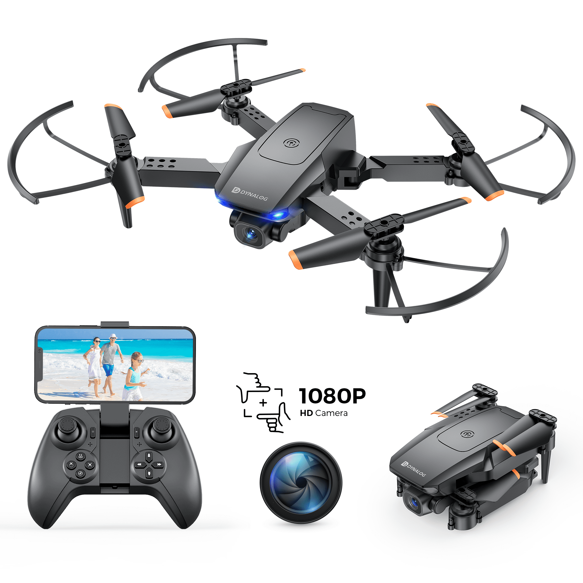 Dynalog Mini Quadcopter with 1080P Camera and Voice Control