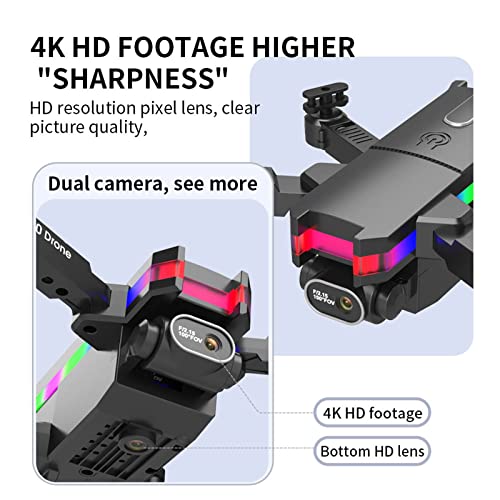 Foldable Pocket Drone with Dual 4K Camera - Adults & Kids