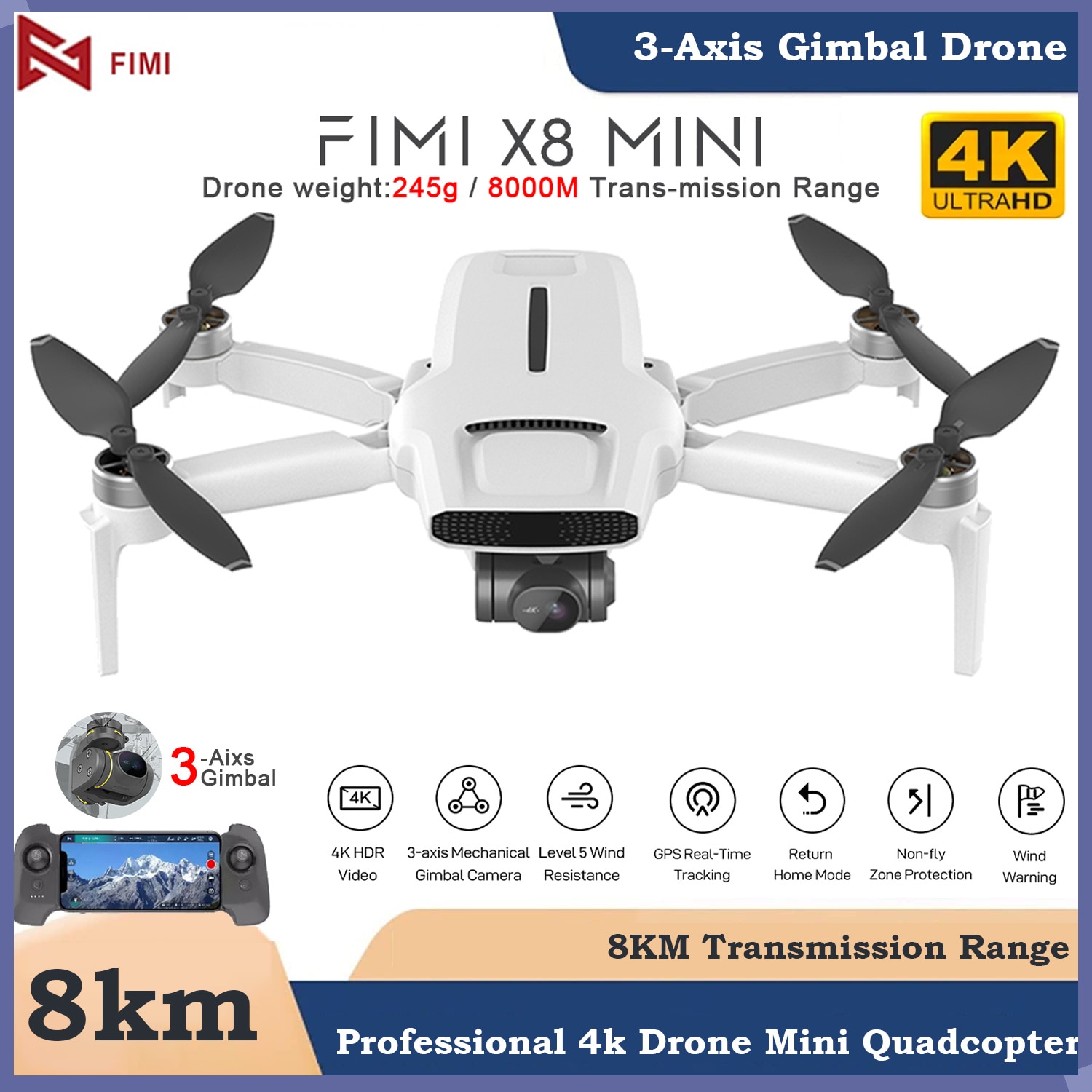 FIMI x8 Mini Pro Quadcopter with 8K Camera
