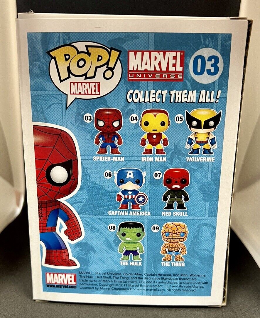 Funko Pop! Vinyl Marvel #03 Spider-Man Figure - Black & White Fugitive Toys Exclusive
