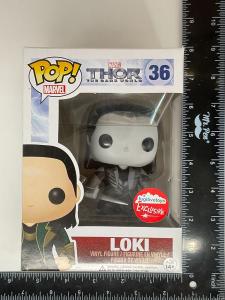 Funko Pop! Marvel #36 Thor The Dark World Black & White Loki Figure -  Fugitive Toys Exclusive