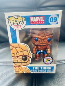 Funko Pop! Vinyl Marvel #09 The Thing (Fantastic Four) - 2011 SDCC Exclusive Metallic Figure