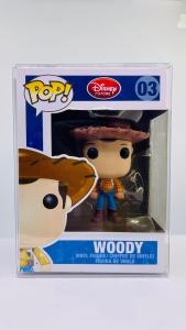 Funko Pop (2011) #03 WOODY Toy Story Red Disney Store Logo Vaulted (Stained Box)