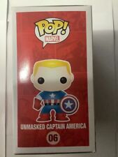 Funko Pop! Vinyl Marvel #06 Captain America Unmasked - 2014 Comikaze Exclusive Figure