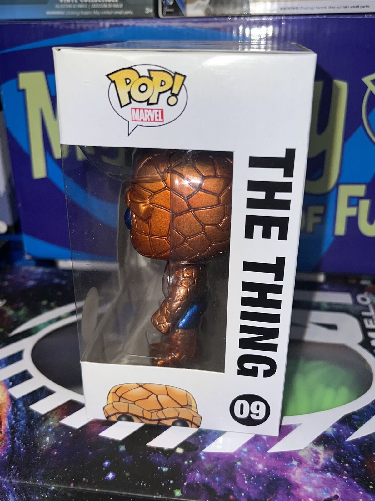 Funko Pop! Vinyl Marvel #09 The Thing (Fantastic Four) - 2011 SDCC Exclusive Metallic Figure