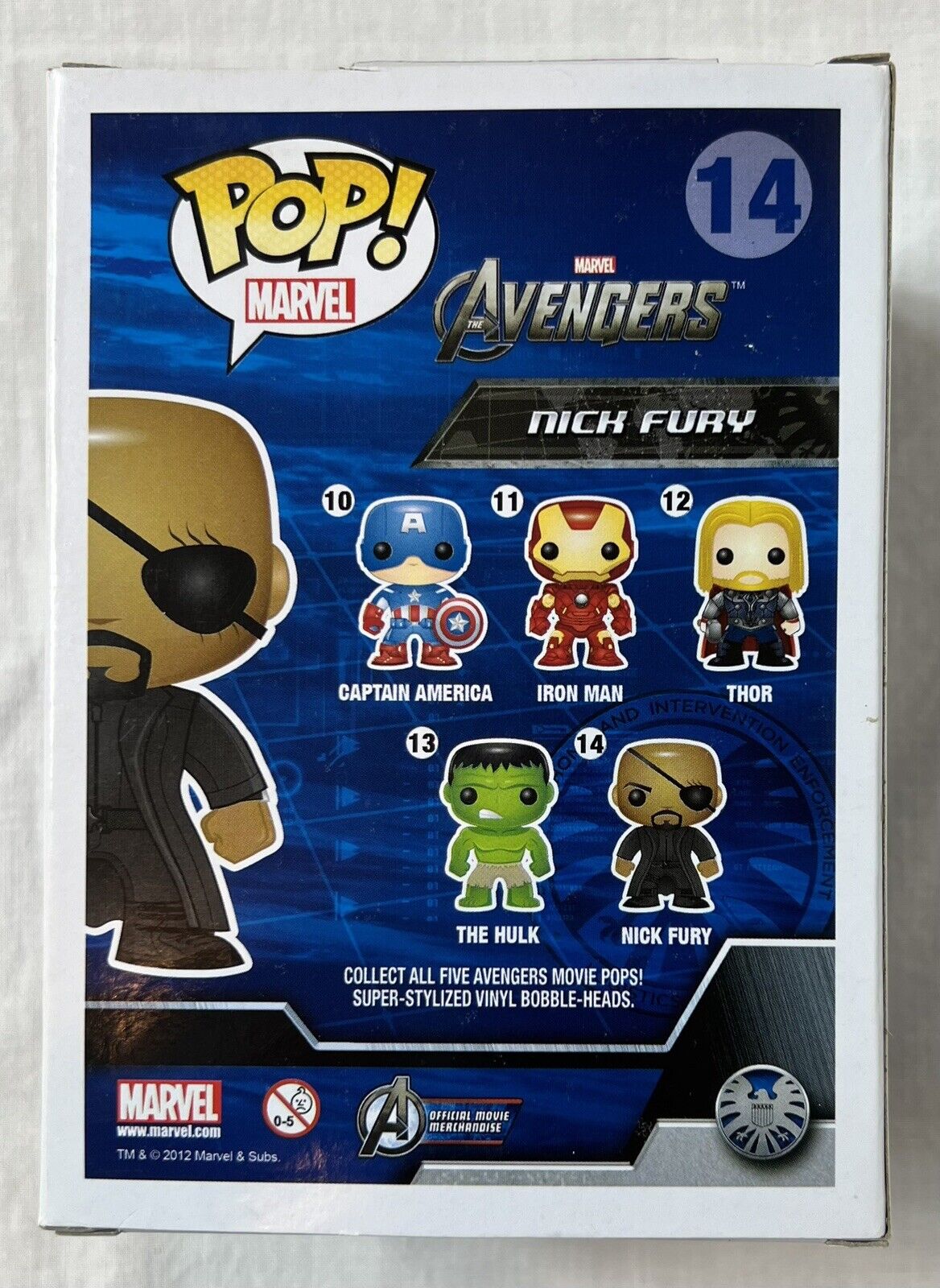 Funko Pop! Vinyl Marvel #14 Nick Fury (The Avengers) Figure