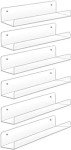 6-Pack 15-Inch Floating Acrylic Display Shelves