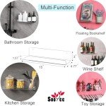 6-Pack 15-Inch Floating Acrylic Display Shelves