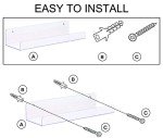 6-Pack 15-Inch Floating Acrylic Display Shelves