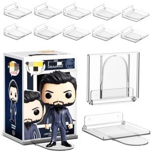 Transparent Wall Shelves for Vinyl Figure Display