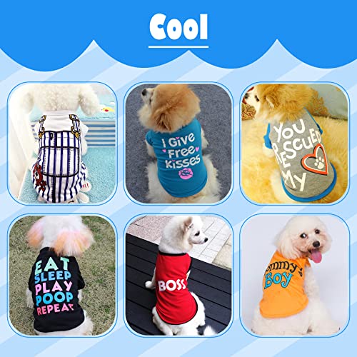 6 Pack Soft Summer Shirts for Small Dogs