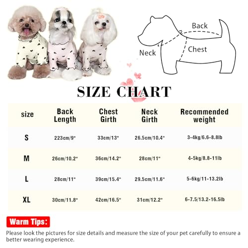 Heart Print Ruffle Shirt for Small Dogs