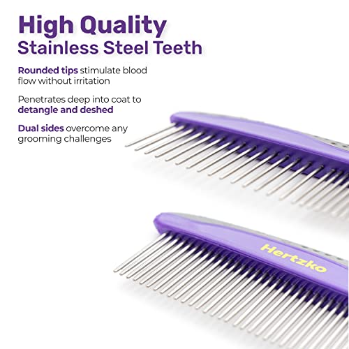 Hertzko Pet Combs for Dogs and Cats (2-Pack)