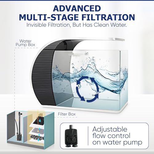 5 Gallon Arc-Shaped Glass Fish Tank Kit